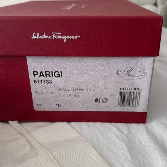 Salvatore Ferragamo Dark Brown Leather Loafers Men’s Size 13 - Picture 7 of 8